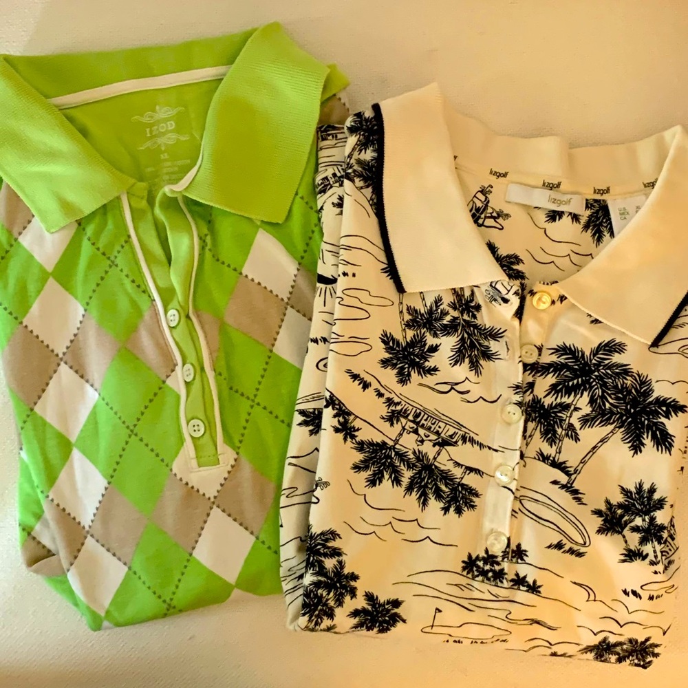 2 pc Izod & Liz Golf Cotton Polo Shirt - XL
